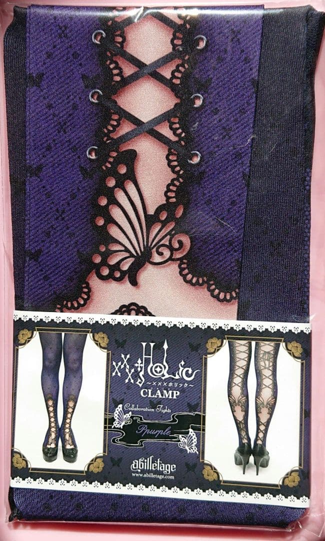 コラボ【abilletage × xxxHOLiC】バタフライシルエットタイツ