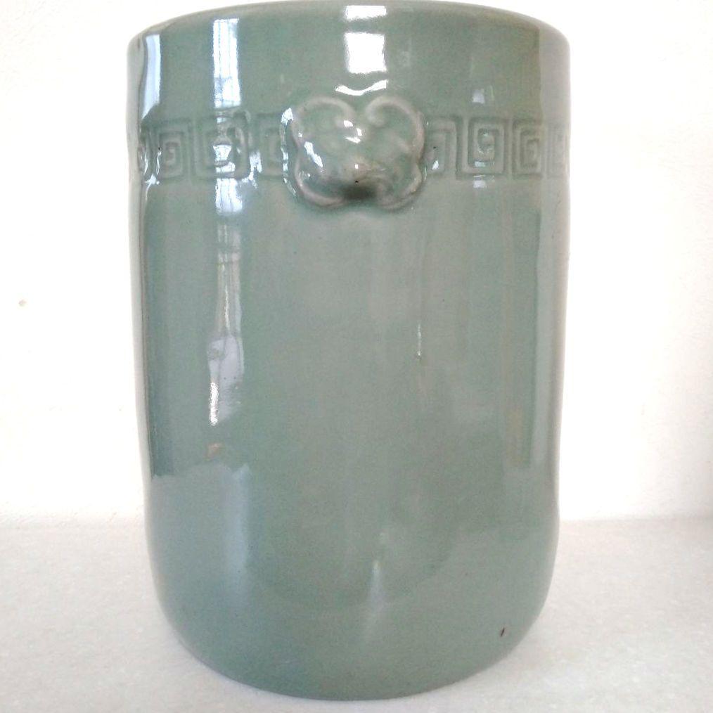 江戸後期 鍋島焼 青磁 獣面 手あぶり 火鉢 19世紀頃 磁器 古美術 骨董