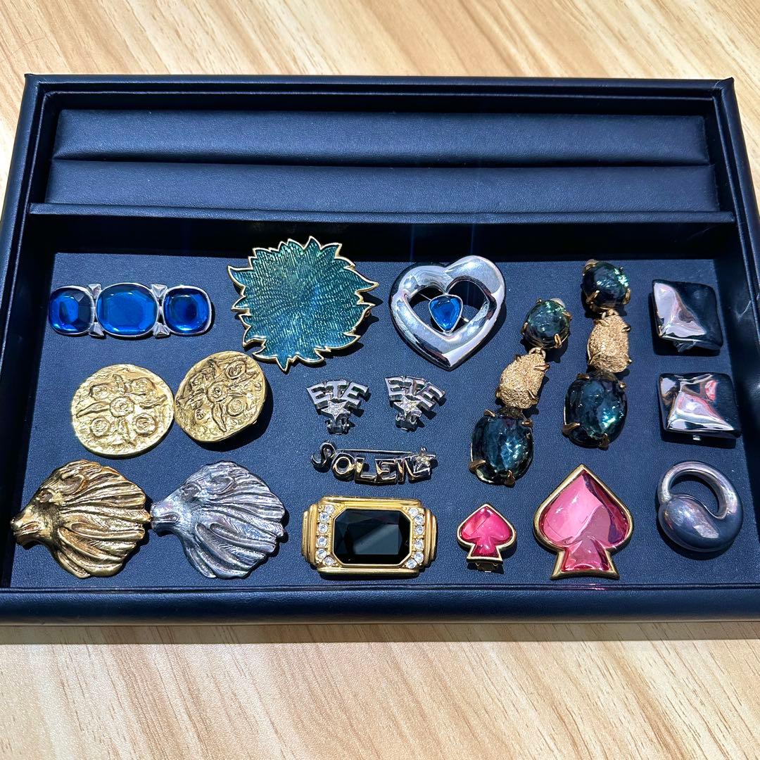 YSL イブサンローラン ブローチ イヤリング ヴィンテージ bb