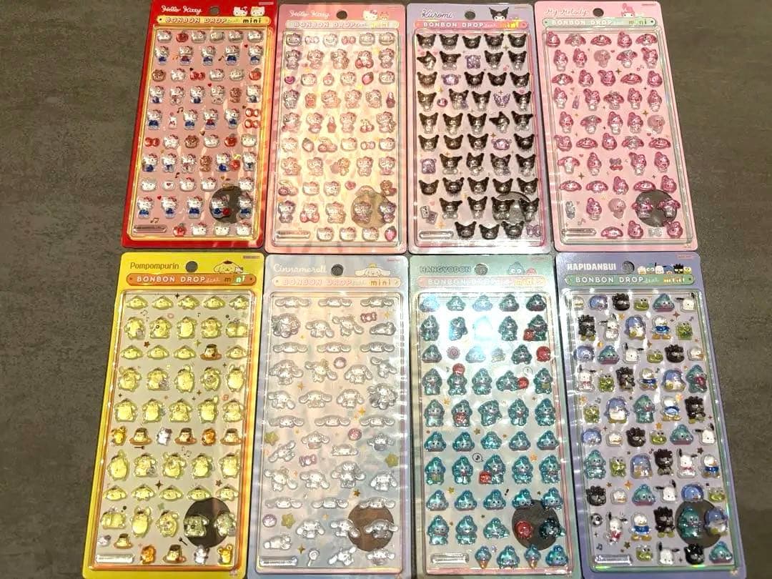 正規品　ボンボンドロップシール　サンリオ　ミニ　コンプリート　全種
