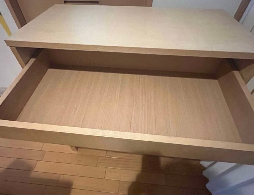 組み合わせて使える木製収納・ロータイプ 引出 2段 奥行４０ｃｍ