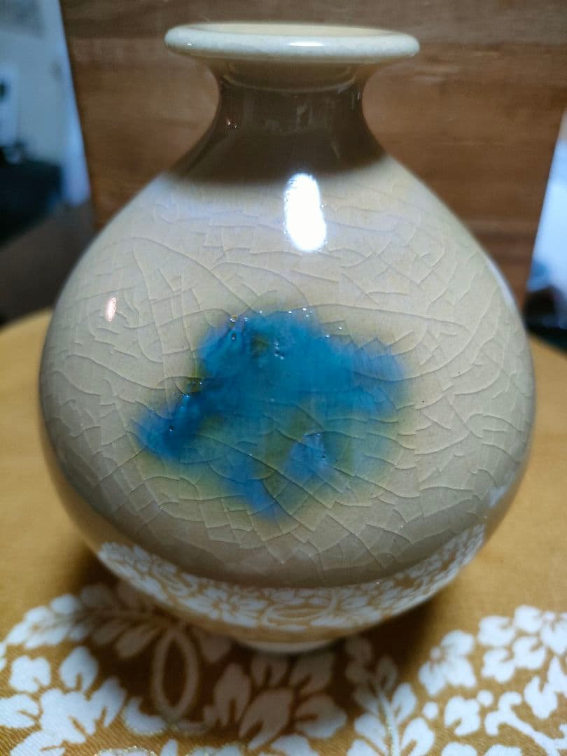 値下げ　土肥刀泉作　花瓶　新品　共箱付き