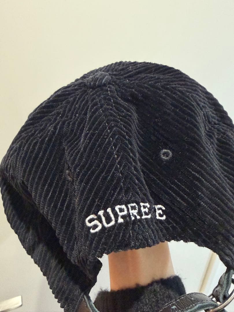 SUPREME コーデュロイキャップ ネイビー