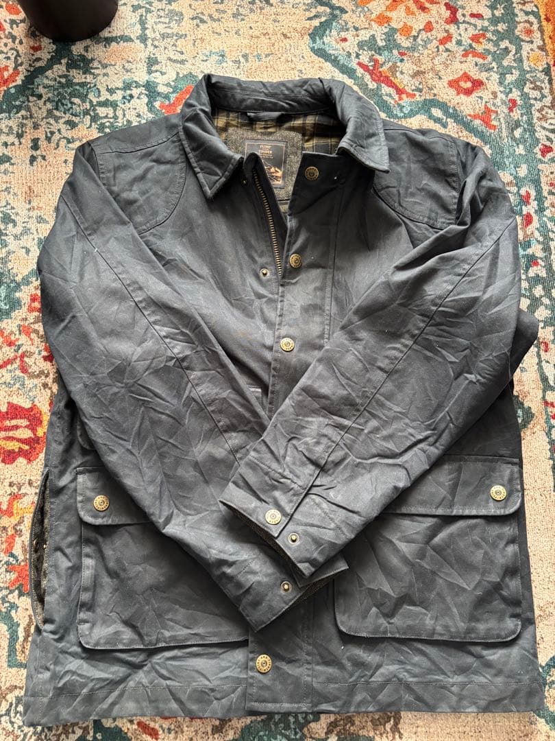 FLINT AND TINDER オイルジャケット L