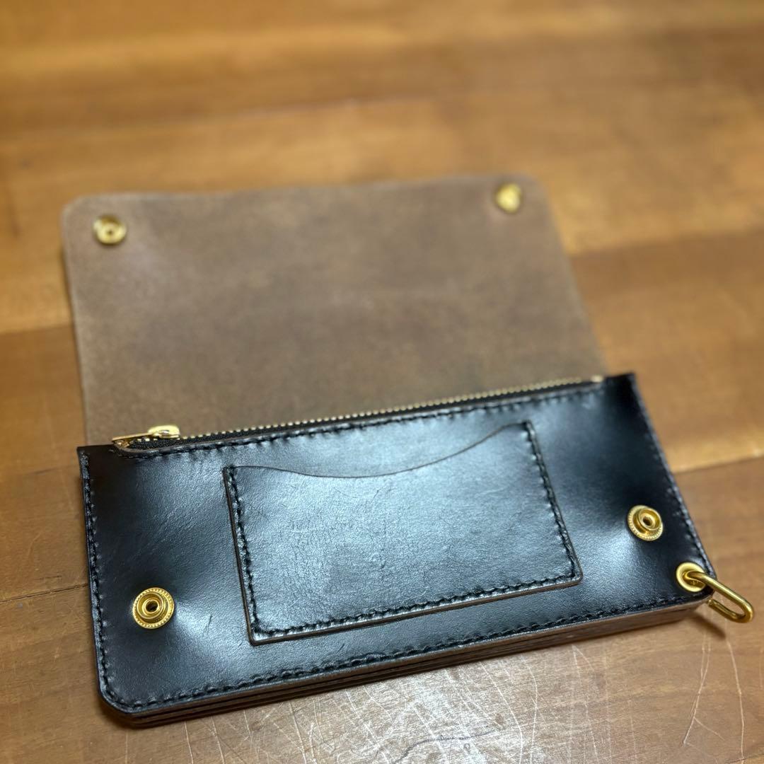 クロムエクセル　ロングトラッカーウォレット　 小判カン、ウォレットチェーン付き