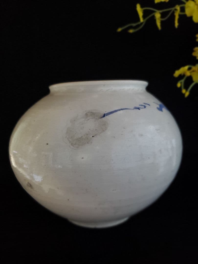 【李朝特集出品】李朝青華白磁壺- 李朝19世紀