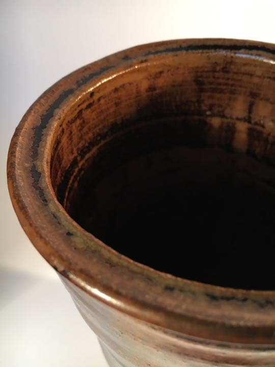 瀬戸寸同花入 長谷川青峯 ツロ 花活け 茶道