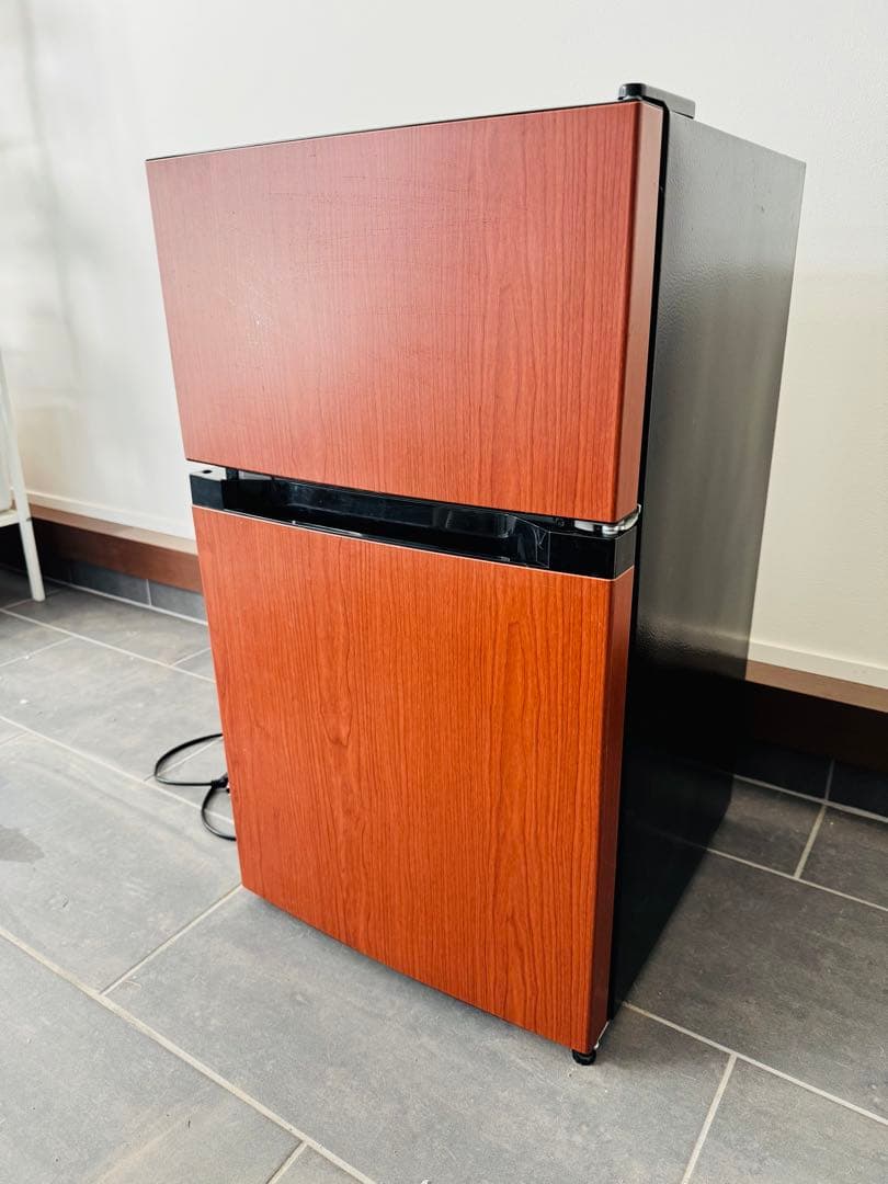 冷凍冷蔵庫 87L 木目調 アイリスオーヤマ