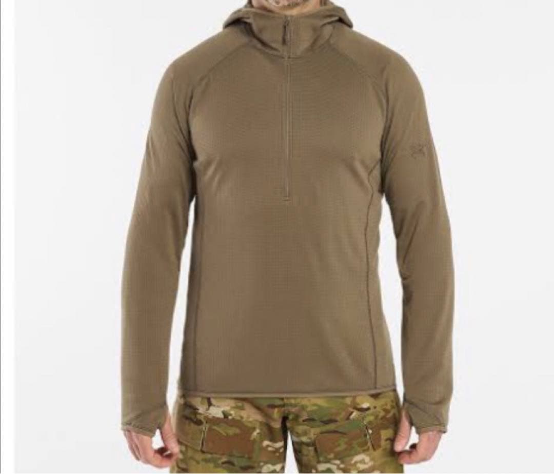 個人装備 DELTA AR 1/2 ZIP NECK HOODY Crocodile