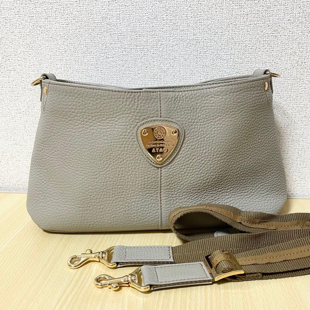 美品♡ATAO アタオ chivy チヴィ ショルダーバッグ　グレージュ