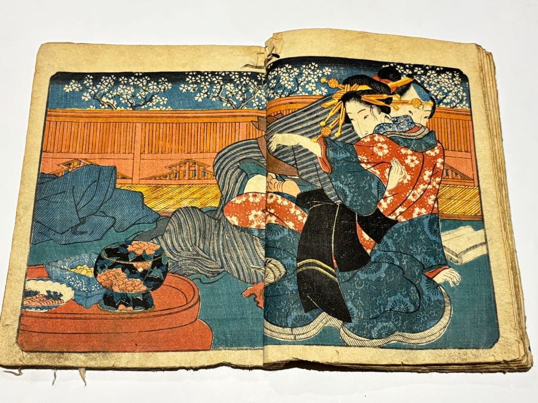 「月雪花四季の友 花の巻」歌川芳盛画 1冊|艶本 春画 浮世絵 和本 江戸時代