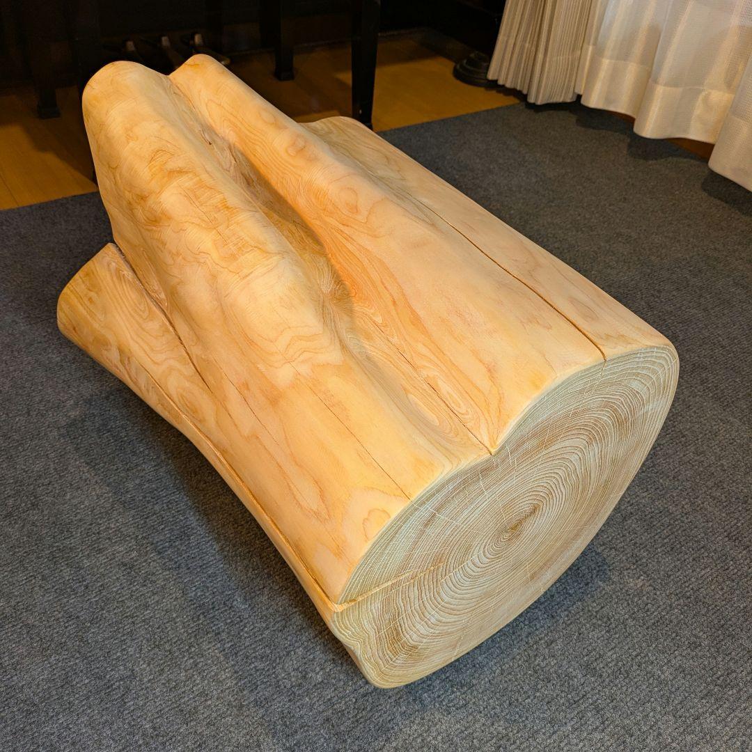 3104　檜⑤　切り株　丸太　椅子　 スツール　高さ約42㎝