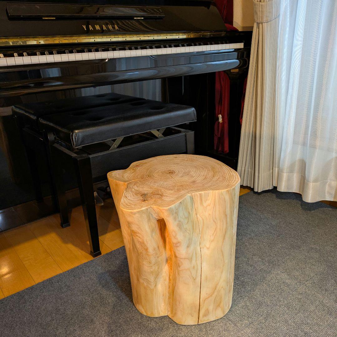 3104　檜⑤　切り株　丸太　椅子　 スツール　高さ約42㎝