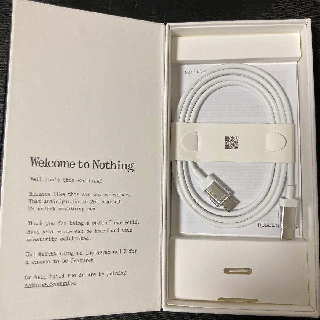 NOTHING phone(2a) 128GB Milk／ケース、フィルム、箱付