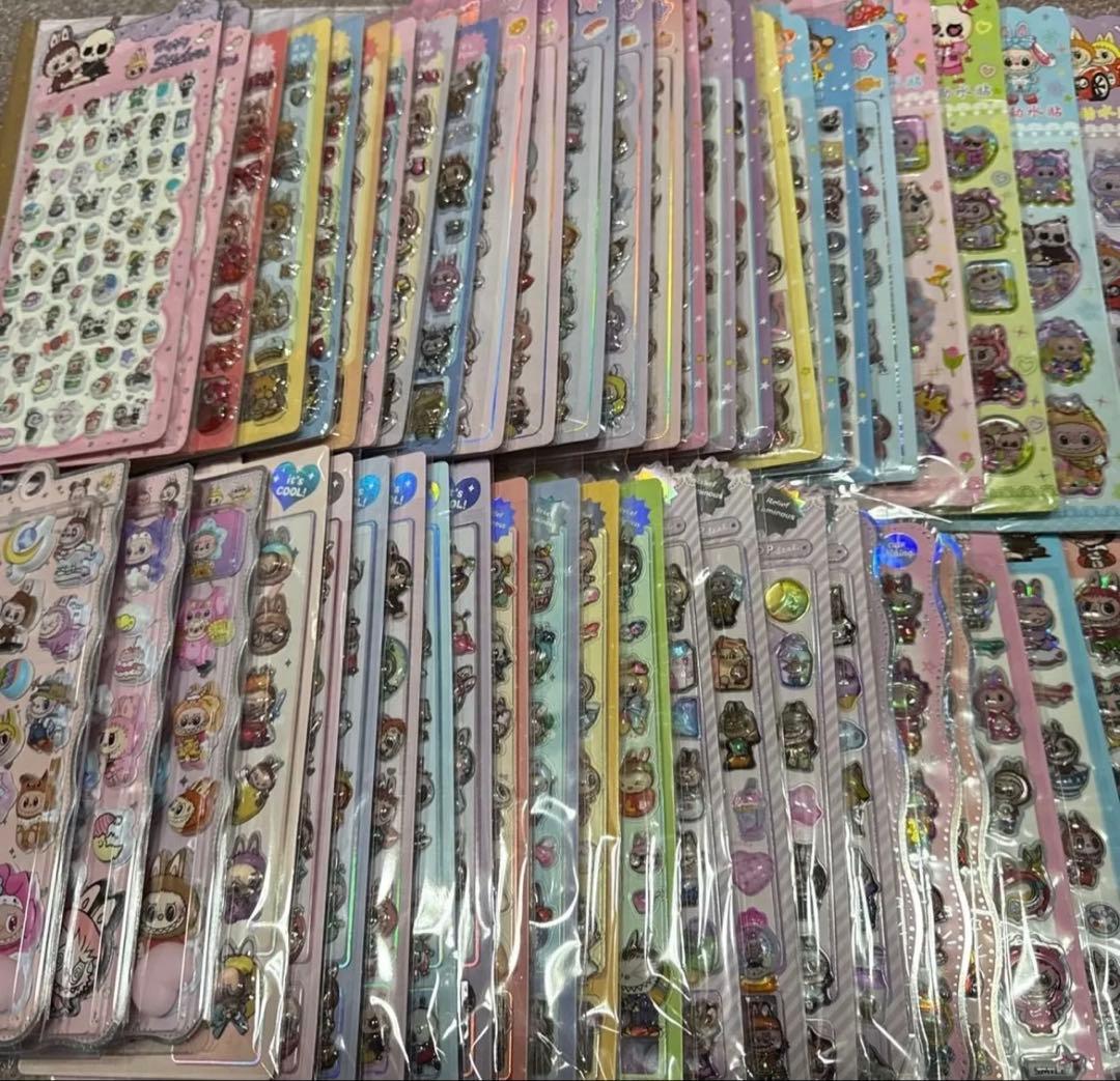 新品　大量　シール まとめ売り　50枚　立体シール　ドロップシール 限定1セット