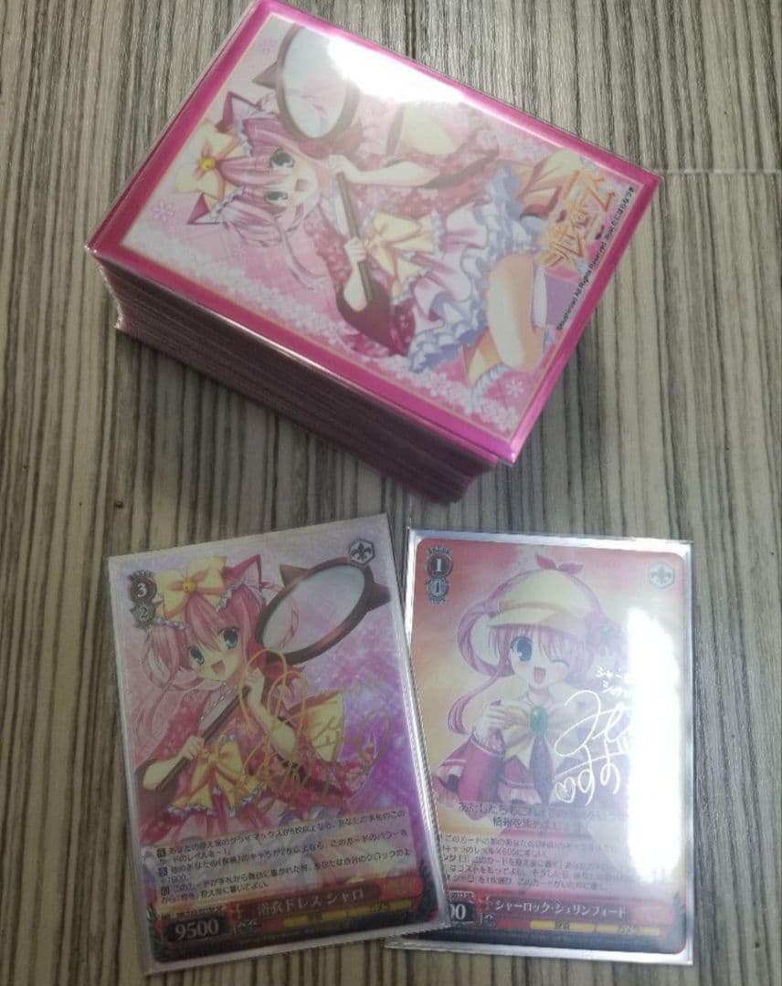 ミルキィホームズ　サイン　ヴァイス　デッキ　スリーブ付き　シャロ