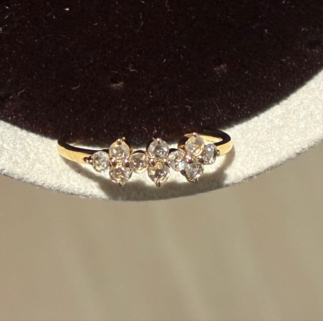 オレフィーチェ　ローズカットダイヤ　グロリア　リング　k18イエローゴールド