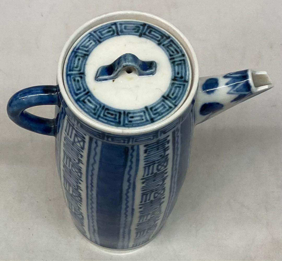 B209s  染付福寿図ちろり　徳利　酒器　茶道具