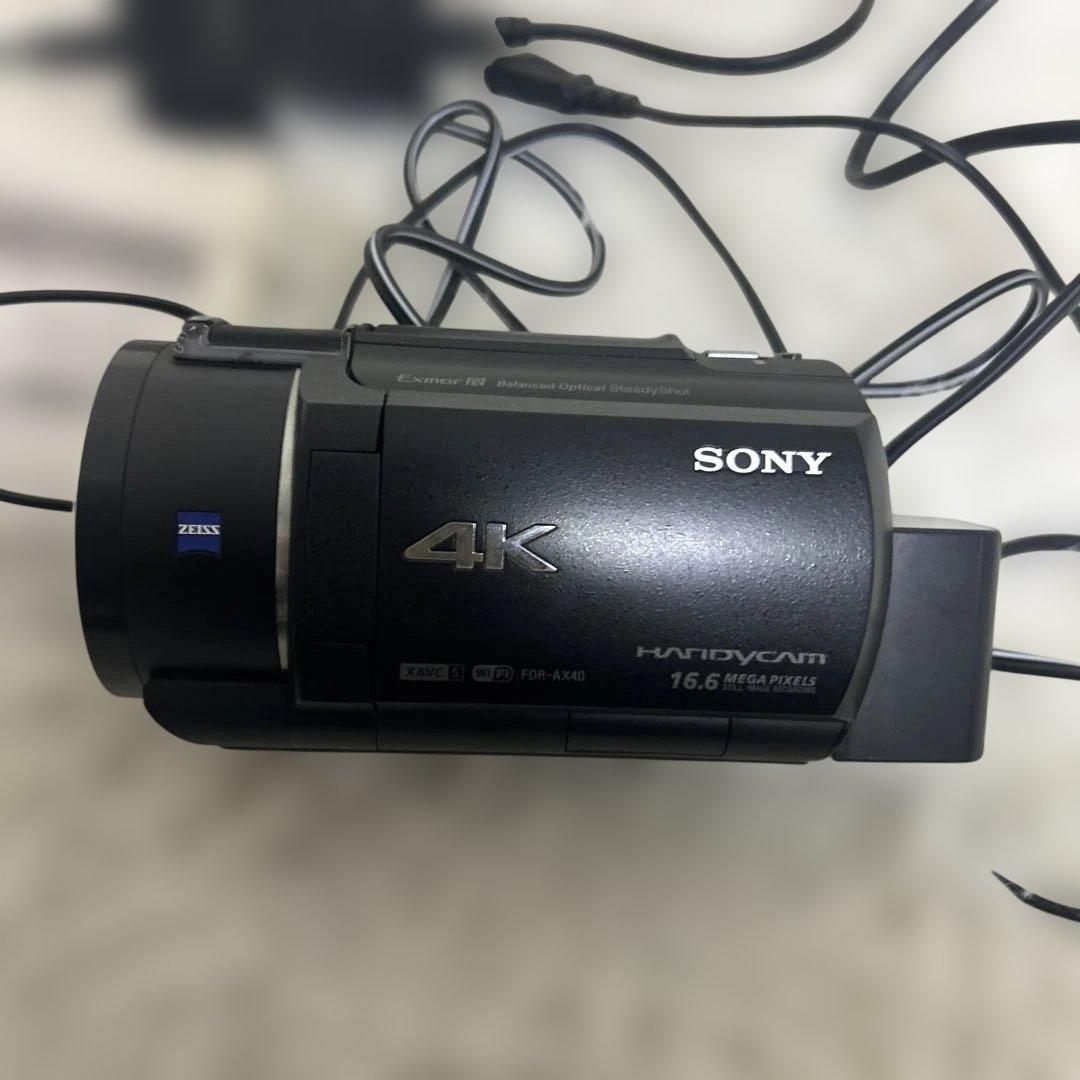 【動作確認済み】ソニー SONY ビデオカメラ FDR-AX40 4K 黒