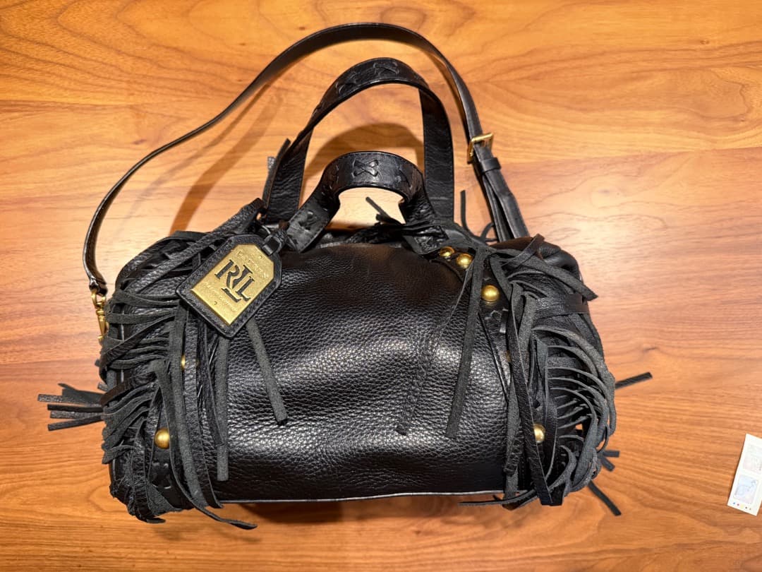 Ralph Lauren フリンジ付きレザーバッグ