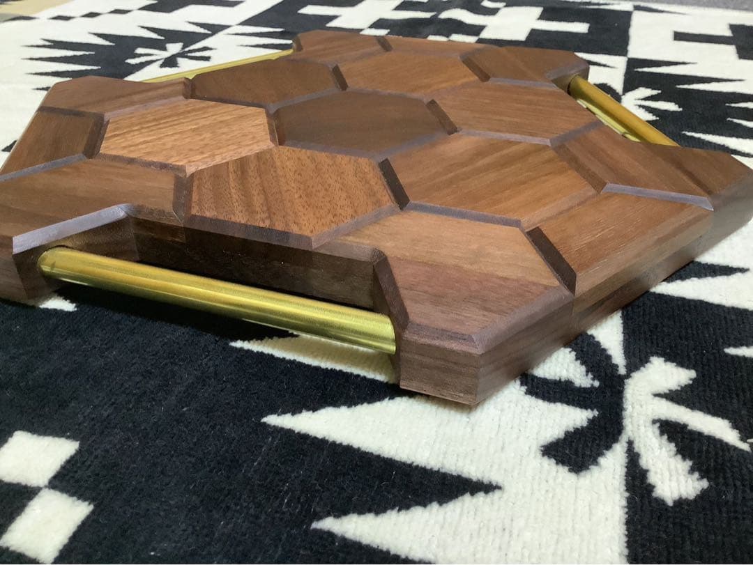 ヘキサゴンテーブル天板三脚テーブルヘキサゴン126ウォールナット