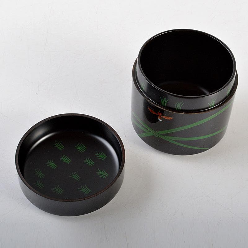 茶道具　中村宗悦作　即中斎好　早苗蛍　螺鈿装飾　雪吹茶器　共箱　V　6562