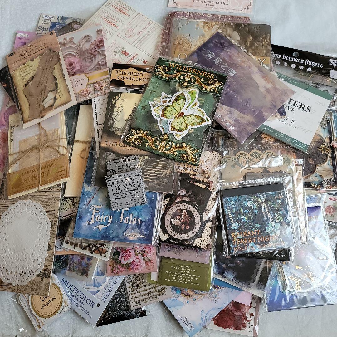 新品・未使用・未開封 被りなし コラージュ素材 まとめ売り 約170点