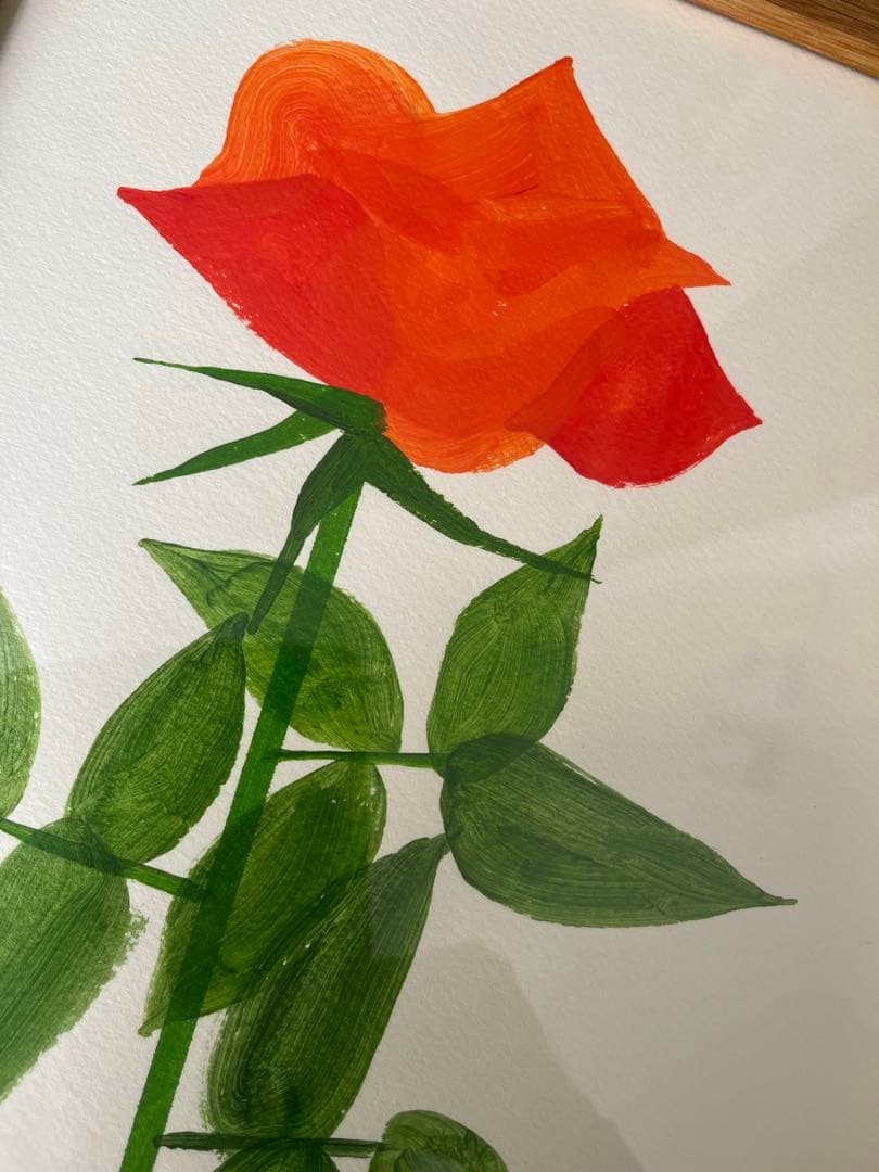 山口一郎　原画　オレンジの薔薇　2025 new song 一点物