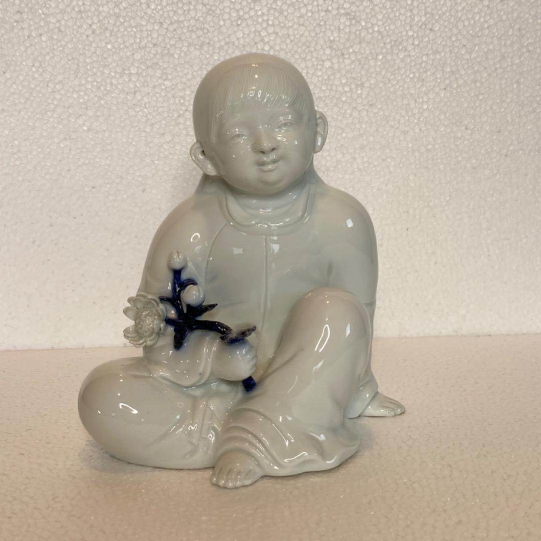 人間国宝　十三代　酒井田柿右衛門　「太白菊童子　彫」