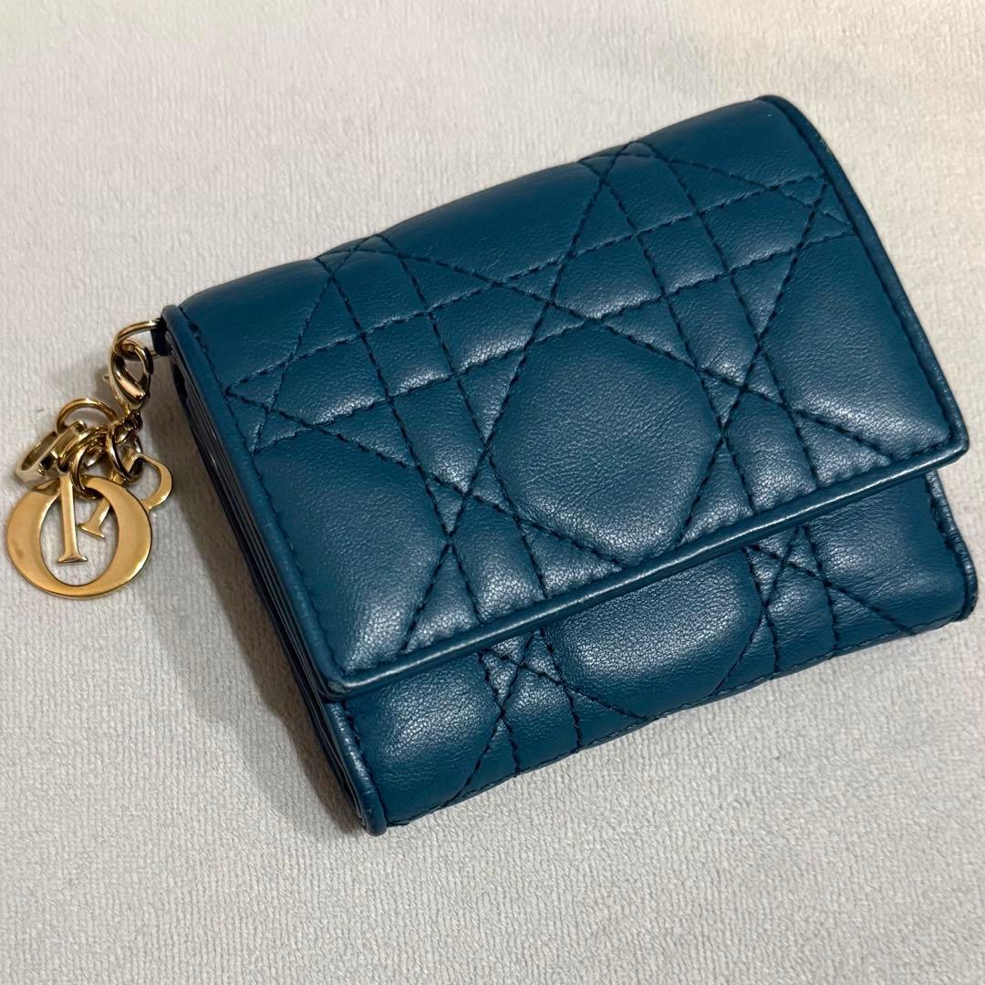 Dior ディオール レザー 三つ折り 財布 ウォレット