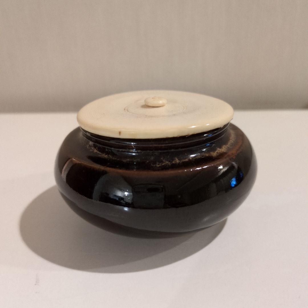 茶道具　桶谷定一 作　大海茶入 仕覆 ・共箱付き　茶道具