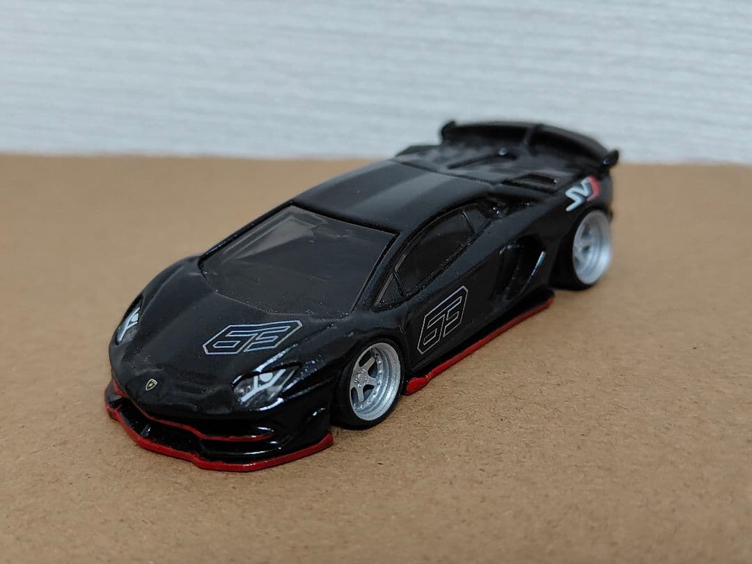 トミカ改造 R35 GTR LB仕様 オーバーフェンダー 黒 ホットウィール