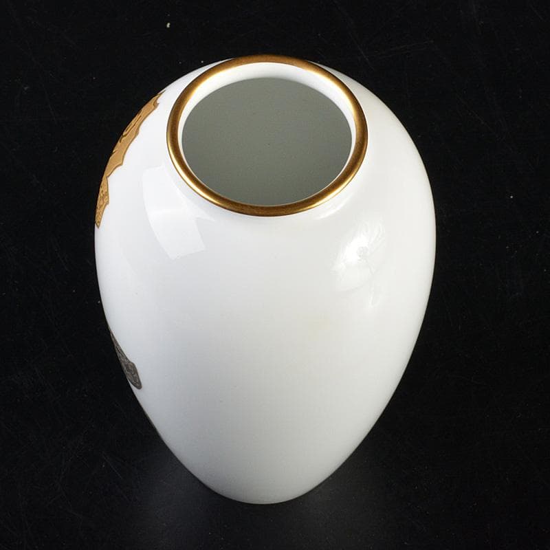 大倉陶園　OKURA　金蝕薔薇文　花瓶　N　6265