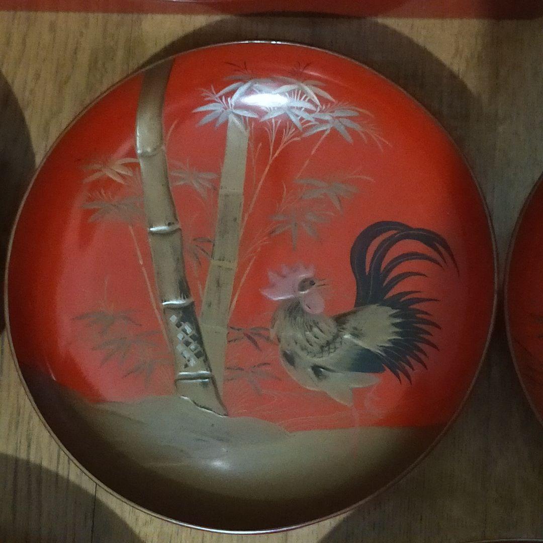 【明治、大正、昭和レトロ】本漆塗 七枚重ね盃 台座付