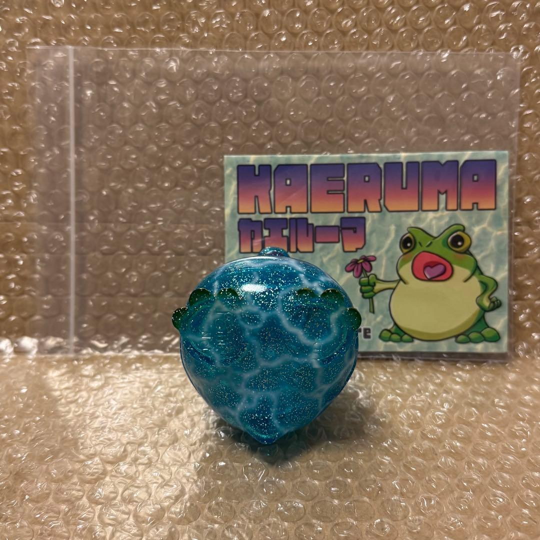 ペインターネット　カエルーマ　水中迷彩　赤目　ソフビフィギュア