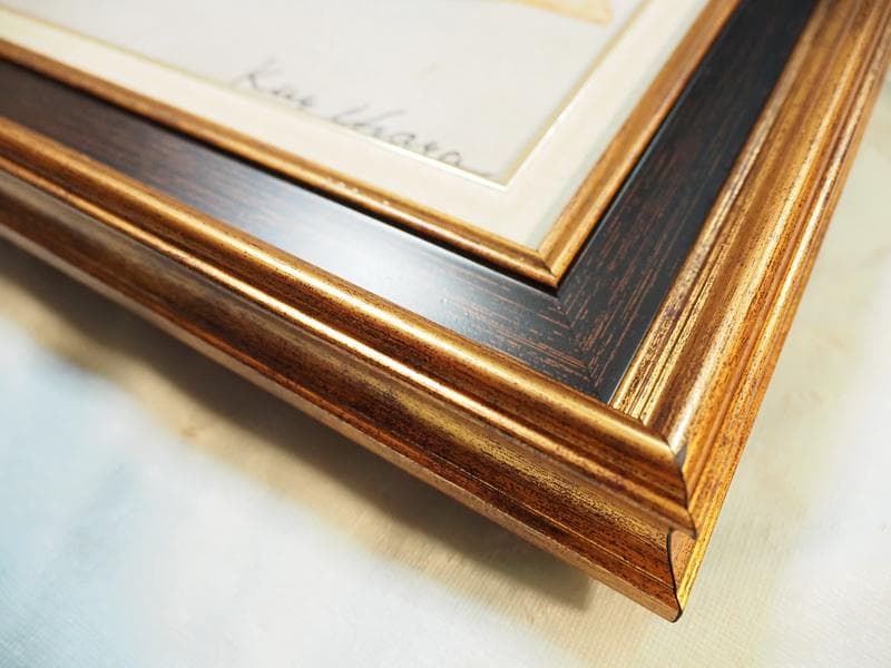 【新春売り】人物画　油絵　栗原喜依子　白い月　F8　額付き　手描き　肉筆