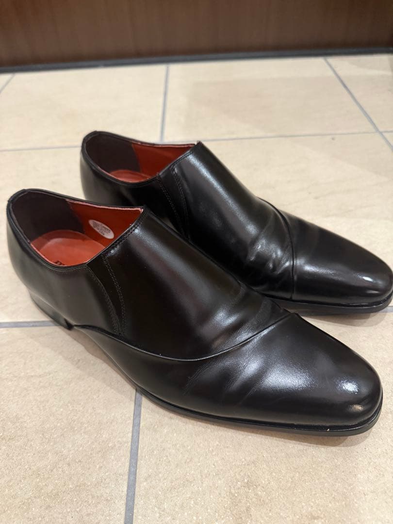 madras ブラックレザー ドレスシューズ