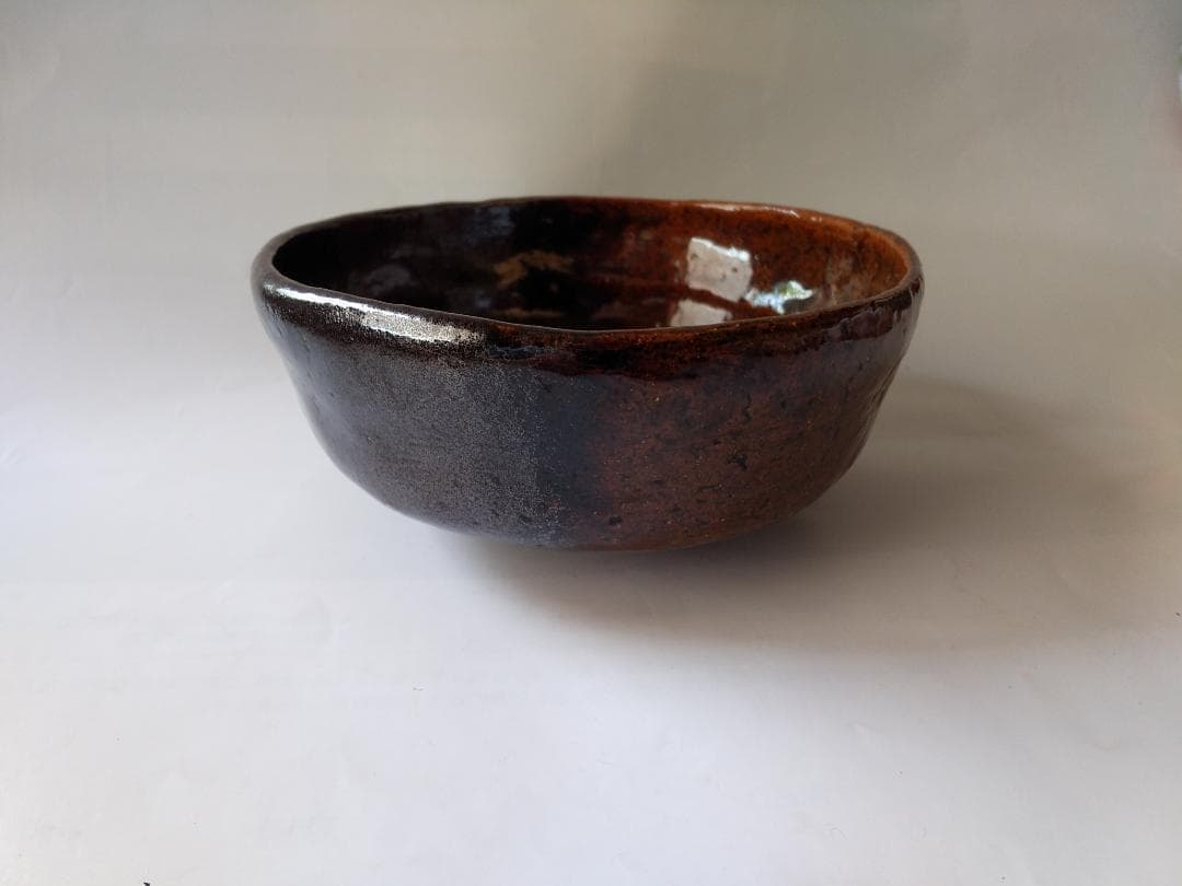 加賀楽 掛分 平茶碗 夢香山 岩田正比古 茶碗 共箱 栞 茶器 抹茶碗 新品