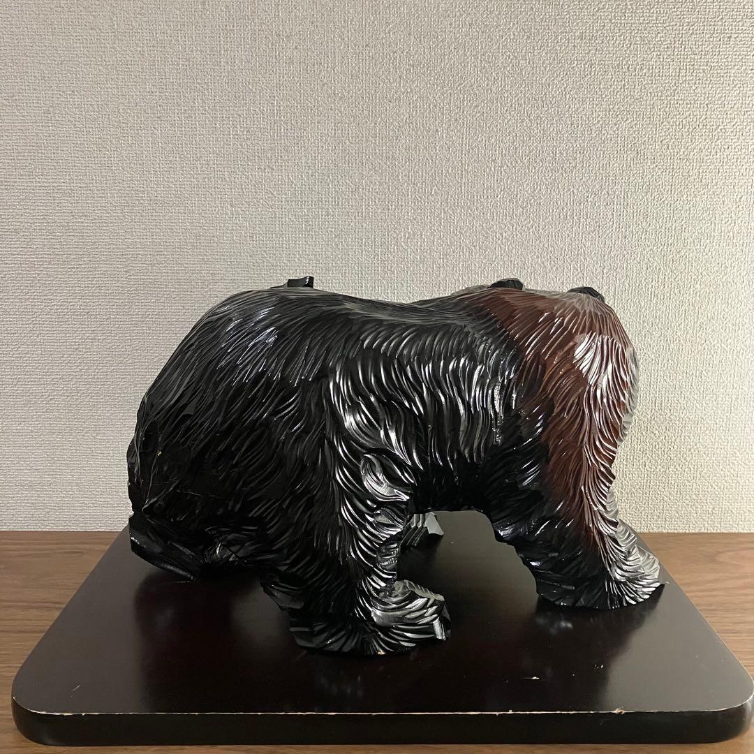 熊の木彫り・熊一刀彫北海道民芸品伝統工芸品人形郷土玩具置物古道具古物骨董
