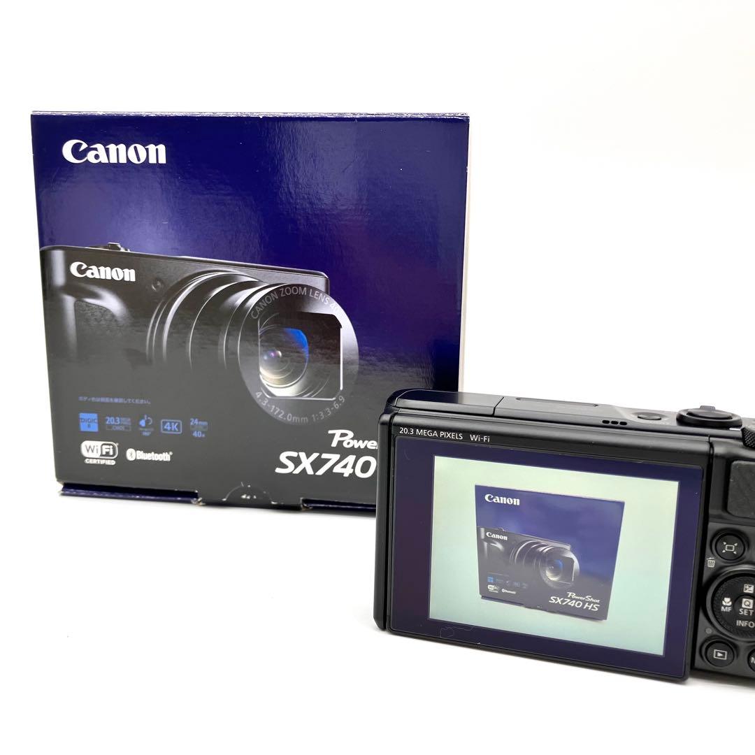 美品Wi-Fi対応♪ Canon PowerShot SX740 HS ブラック