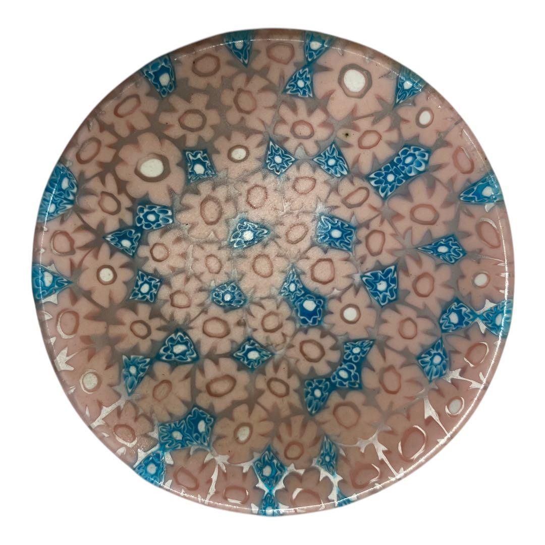 値下げ　ベネチアンガラス　ミルフィオリ　プレート　小皿