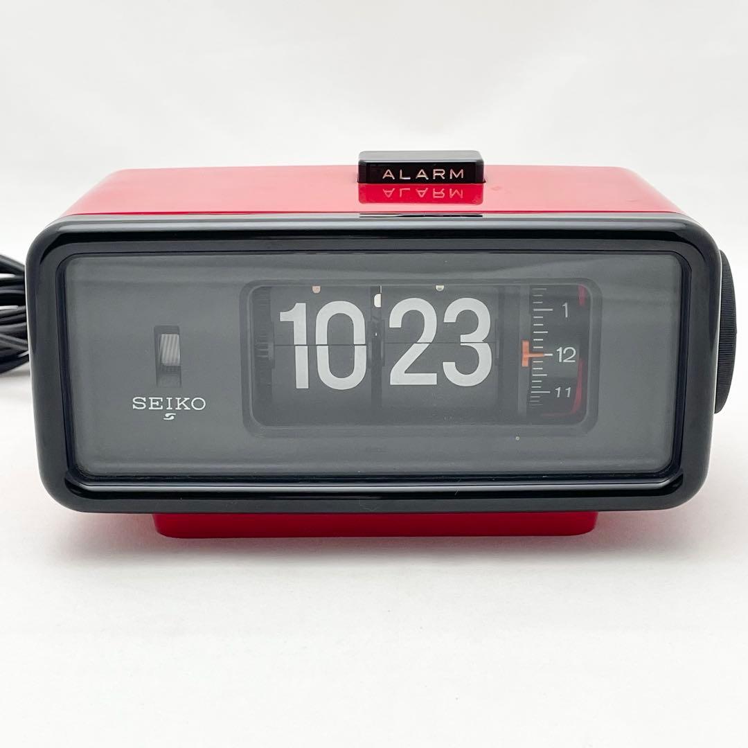 【美品】セイコー パタパタ時計 SEIKO DP692T 赤 昭和レトロ