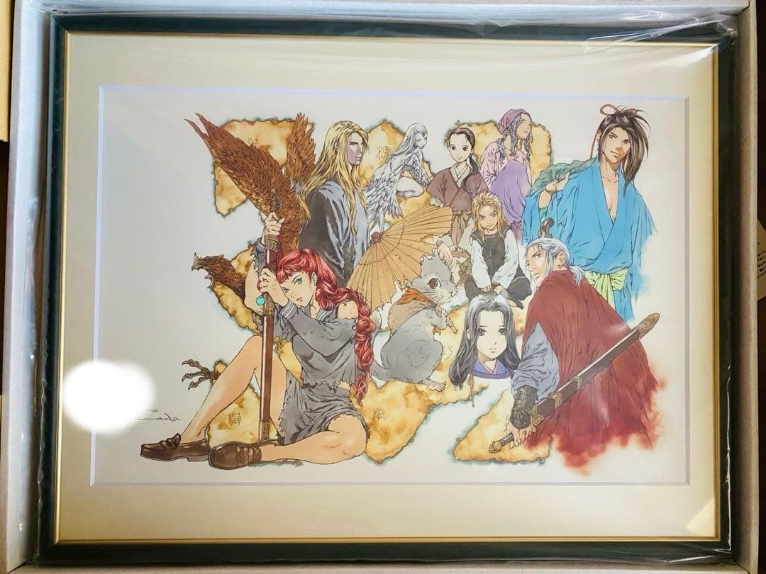 十二国記　山田章博　直筆サイン入り　複製原画　『久遠の庭2』 シリアルナンバー