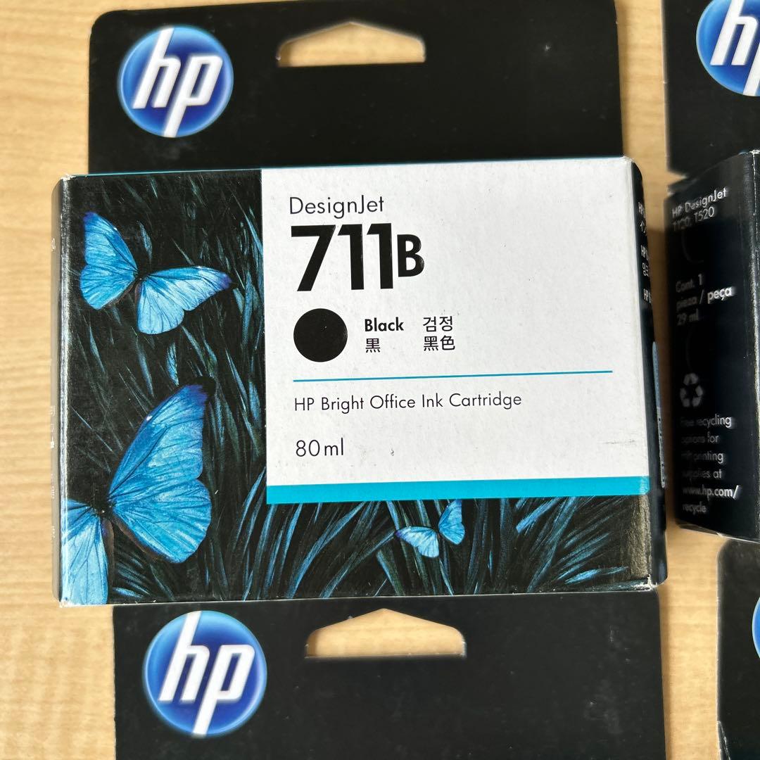【新品】HP DesignJet 711B インクカートリッジ 4個セット