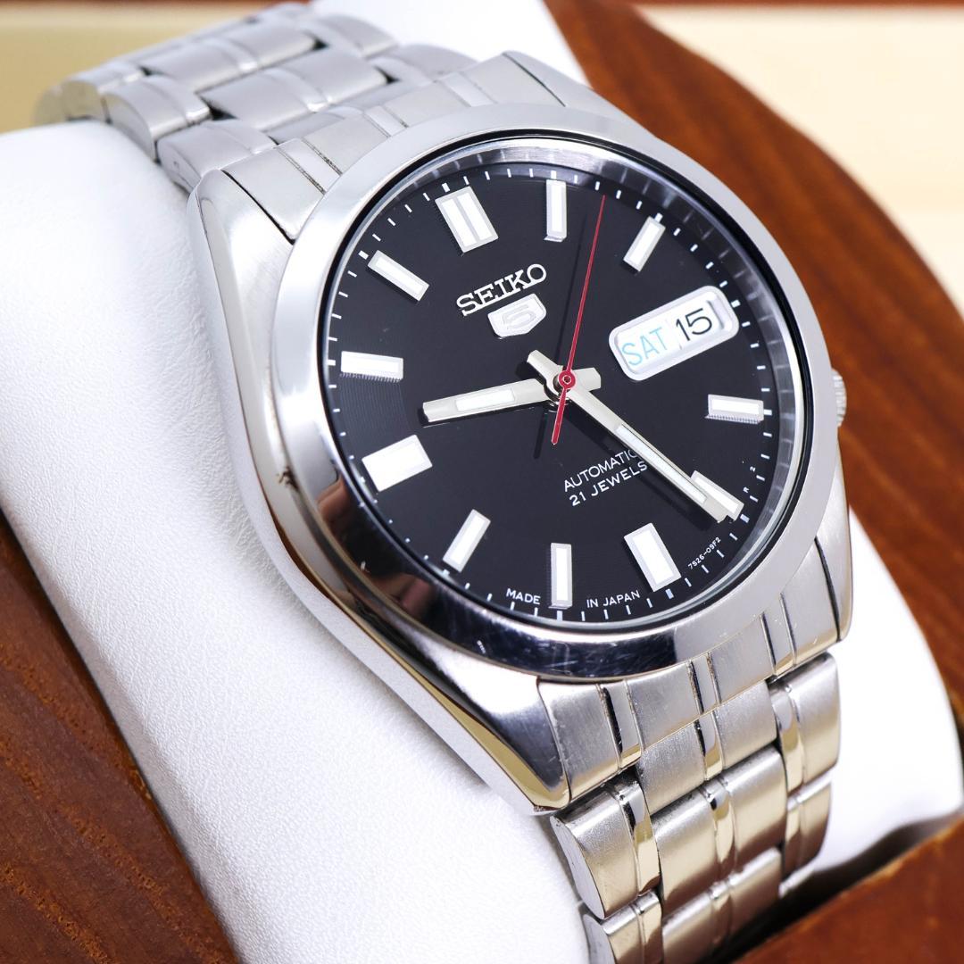 稼働 SEIKO 5 腕時計 機械式 自動巻き 裏スケ デイデイト 2555