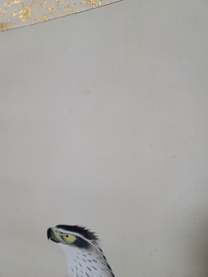 安来出身 画家 野々内安太郎 共箱 松に鷹