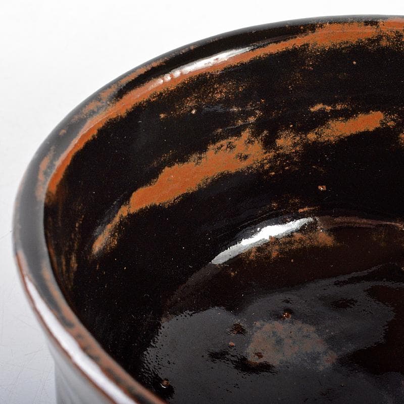 茶道具　祖母懐　黒織部　茶碗　銘「真砂」　仕覆付　龍寶極め箱　V　R5703