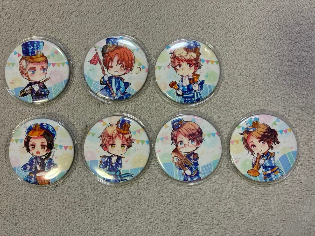 ヘタリア 缶バッジ キャラクターソングCD ベスト　アニメイト　原作絵