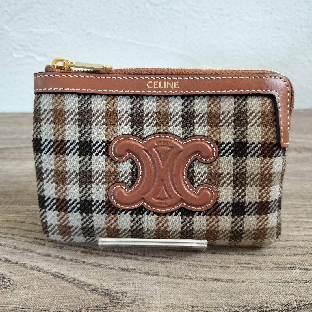 希少✨CELINE セリーヌ ケース　カードポーチ　チェック柄