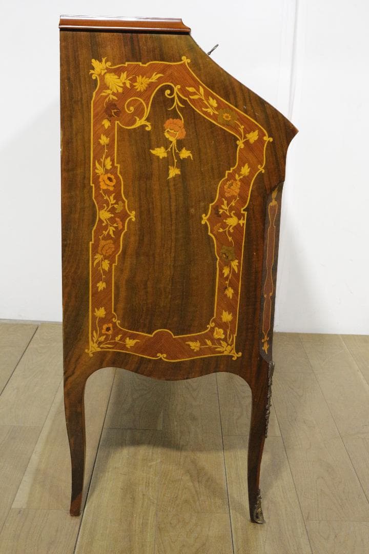 イタリア★ライティングビューロー★象嵌★ネコ脚★クラシック家具★